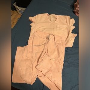 Blush pink januu scrub set